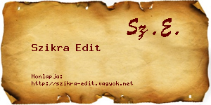 Szikra Edit névjegykártya